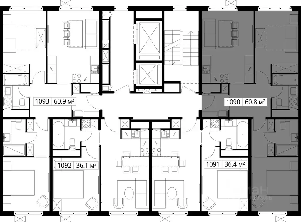 2-к кв. Московская область, Ленинский городской округ, д. Сапроново, ... - Фото 2
