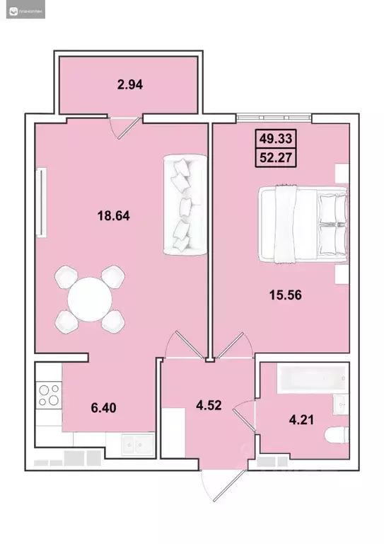 2-к кв. Иркутская область, Иркутск Ново-Ленино мкр, Огни Города жилой ... - Фото 1