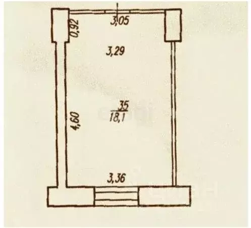 Комната Липецкая область, Липецк пл. Мира, 1 (18.0 м) - Фото 1