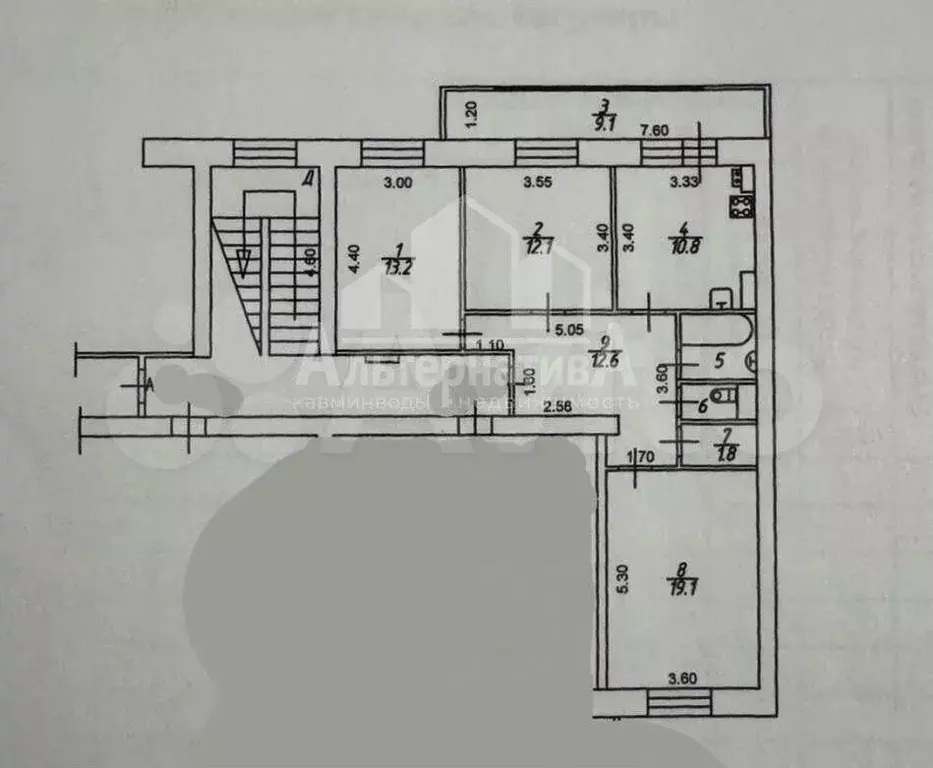 3-к. квартира, 82,5 м, 5/5 эт. - Фото 0