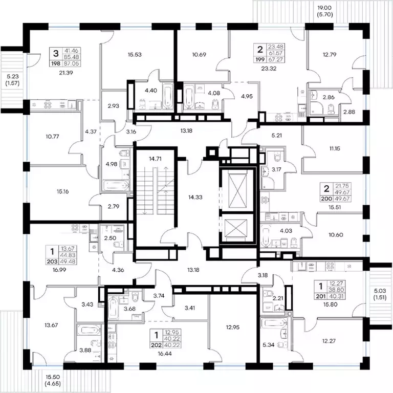 3-к кв. Татарстан, Казань Глоракс Премиум Экосити жилой комплекс ... - Фото 2