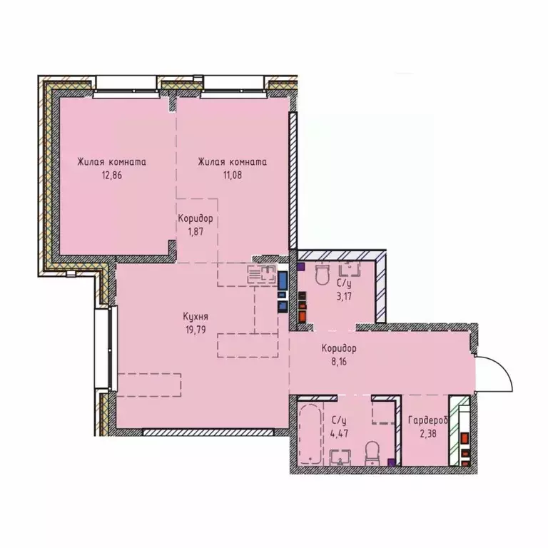 2-к кв. Иркутская область, Иркутск Култукская ул., 16 (63.9 м) - Фото 0