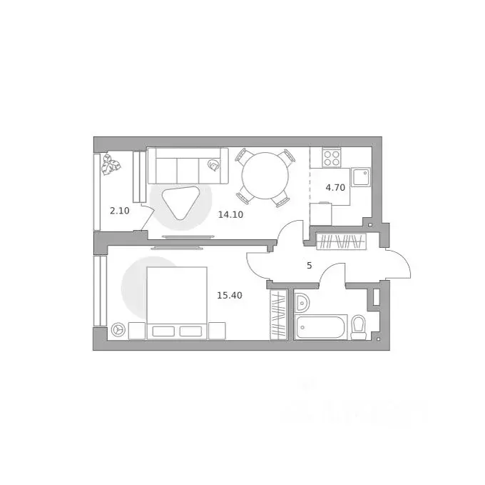 2-к кв. Башкортостан, Уфа Зеленая Роща жилрайон, Лесная Симфония жилой ... - Фото 1