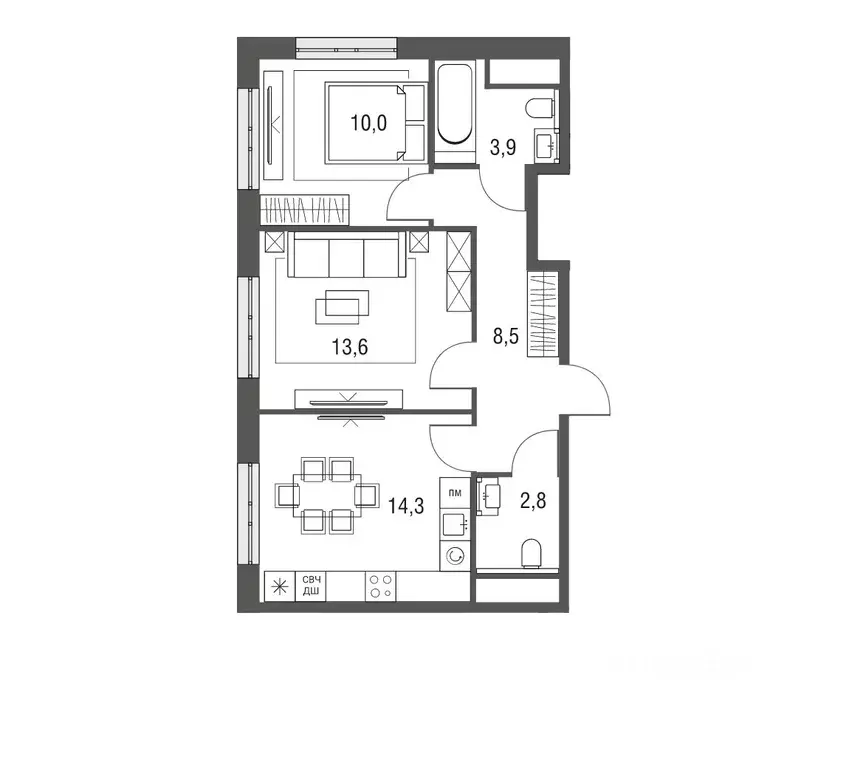 2-к кв. Москва Тагильская ул., 2к1 (53.4 м) - Фото 0