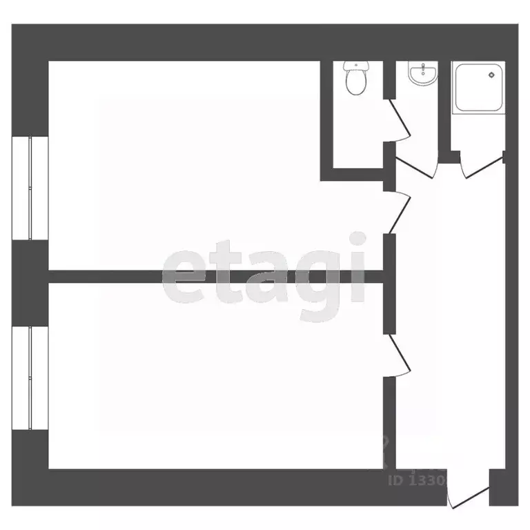 2-к кв. Томская область, Томск Академгородок мкр, просп. ... - Фото 2