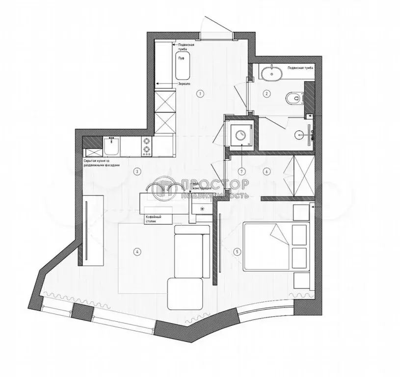 2-к. квартира, 70 м, 31/39 эт. - Фото 0