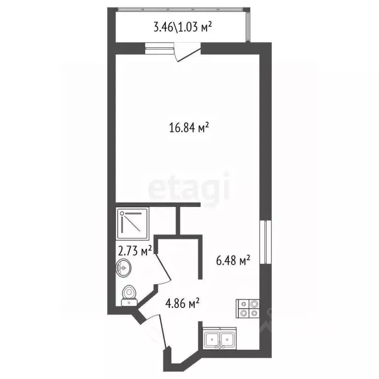 1-к кв. Ленинградская область, Мурино Всеволожский район, аллея ... - Фото 2