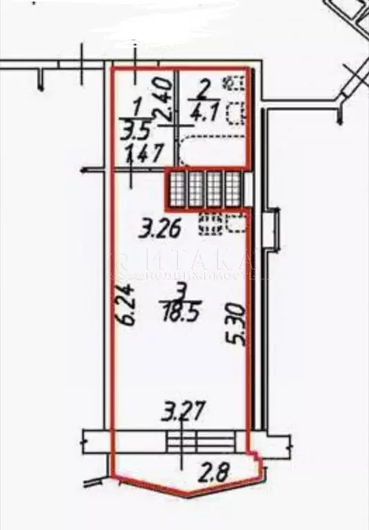 1-к кв. Санкт-Петербург пос. Шушары, Школьная ул., 6к2 (26.1 м) - Фото 2