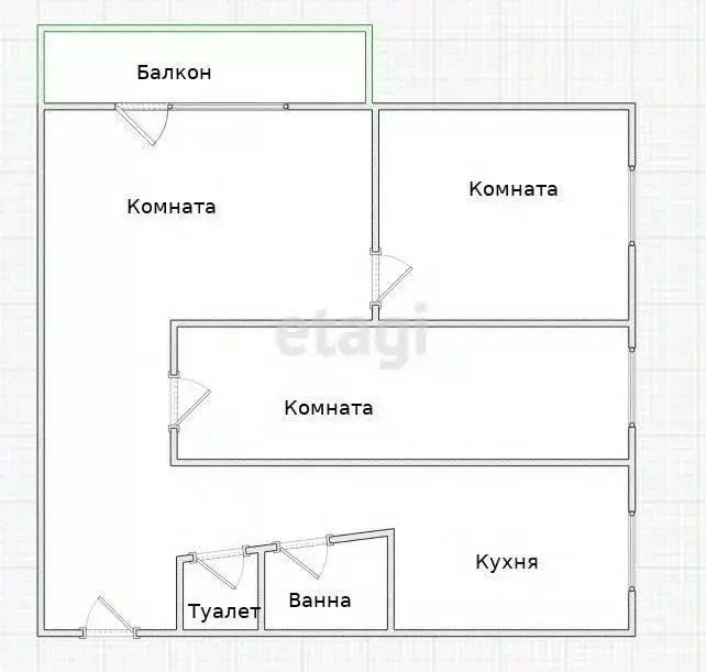 3-к кв. Костромская область, Кострома ул. Машиностроителей, 11 (49.7 ... - Фото 1