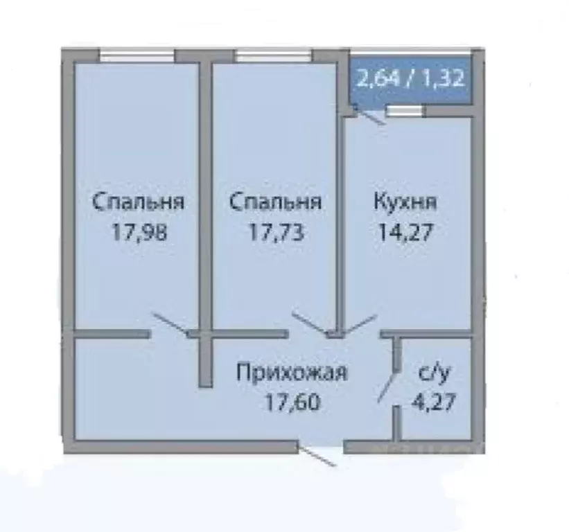 2-к кв. Самарская область, Самара Король Лев жилой комплекс (73.17 м) - Фото 1
