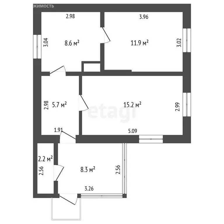 Дом в Партизаны, Юбилейная улица, 47 (45 м) - Фото 2