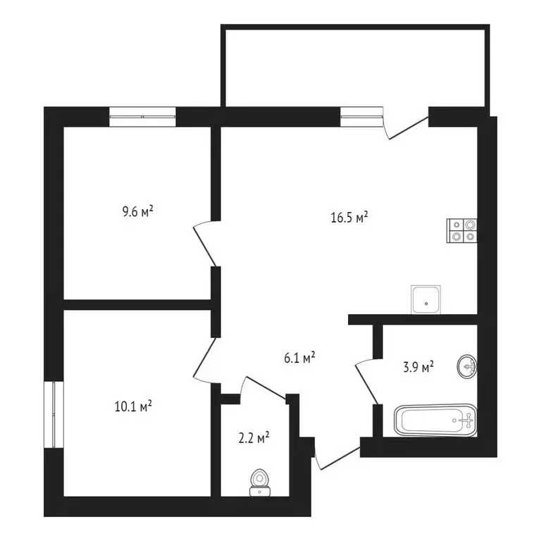 2-комнатная квартира: Патрушева, улица Александра Пушкина, 16 (52 м) - Фото 0