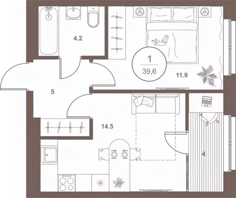 1-к кв. Пензенская область, Пенза Арбеково жилрайон, Дальнее Арбеково ... - Фото 2