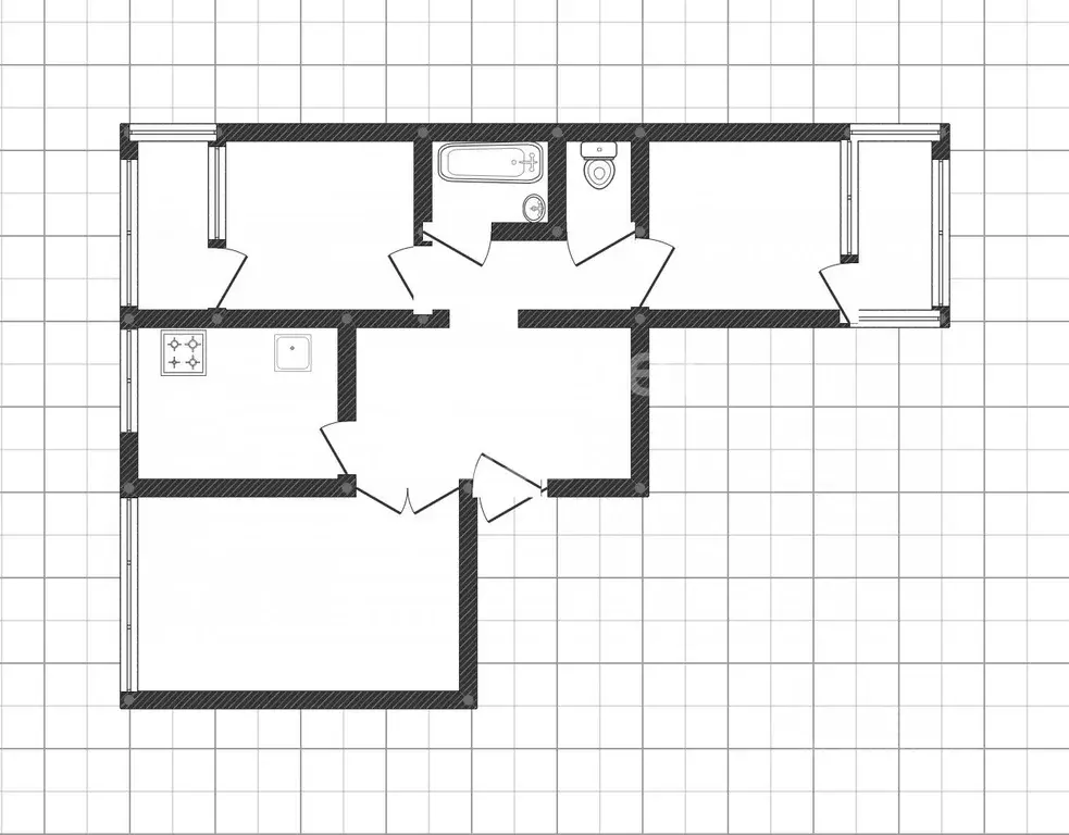 3-к кв. Липецкая область, Липецк Первомайская ул., 65 (63.0 м) - Фото 1