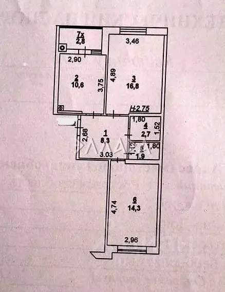 2-к кв. Ростовская область, Ростов-на-Дону ул. Берберовская, 32с2 ... - Фото 1
