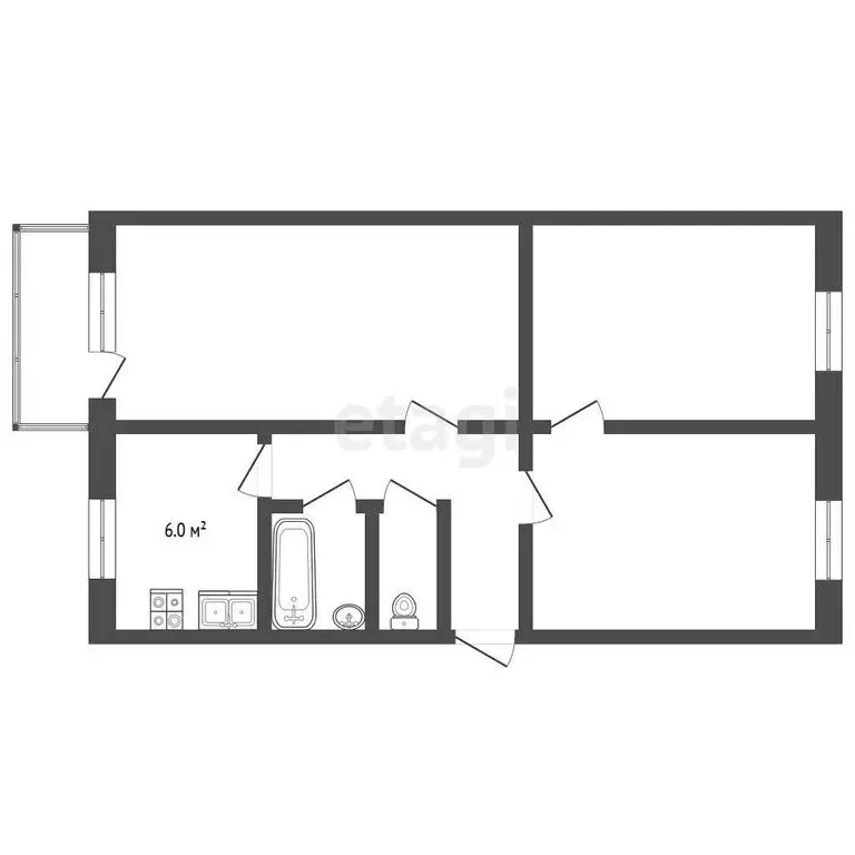 3-комнатная квартира: Свердловская область, Нижнетуринский ... - Фото 1