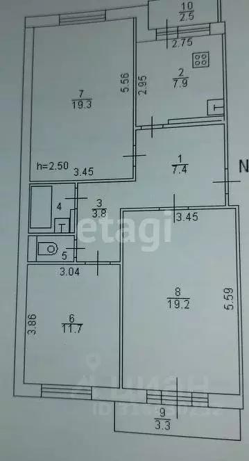 3-к кв. Тверская область, Тверь Озерная ул., 2к2 (78.6 м) - Фото 0