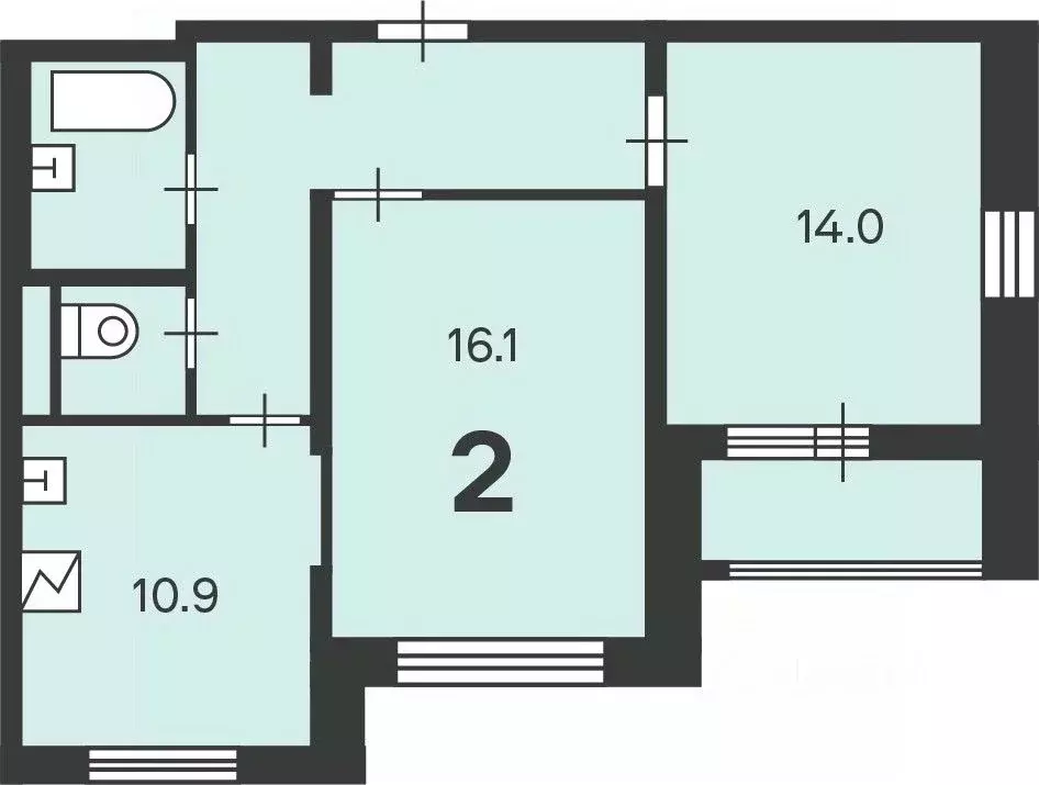 2-к кв. Москва ш. Новомихайловское, 1к2 (57.3 м) - Фото 0