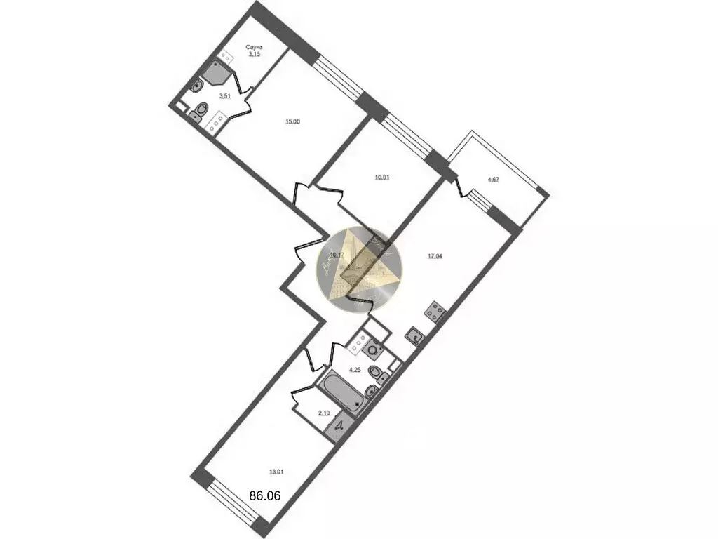 3-комнатная квартира: Санкт-Петербург, Дальневосточный проспект, 23 ... - Фото 1