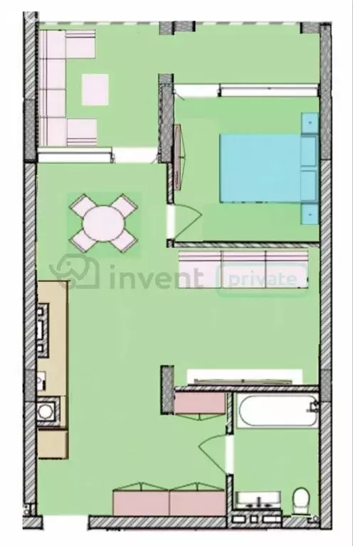 2-комнатная квартира: Зеленоградск, улица Гагарина, 87 (58 м) - Фото 1