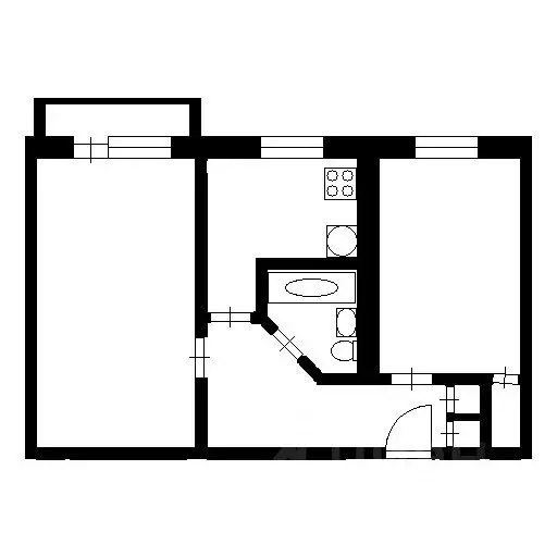 2-к кв. Севастополь ул. Циолковского, 19 (44.6 м) - Фото 1