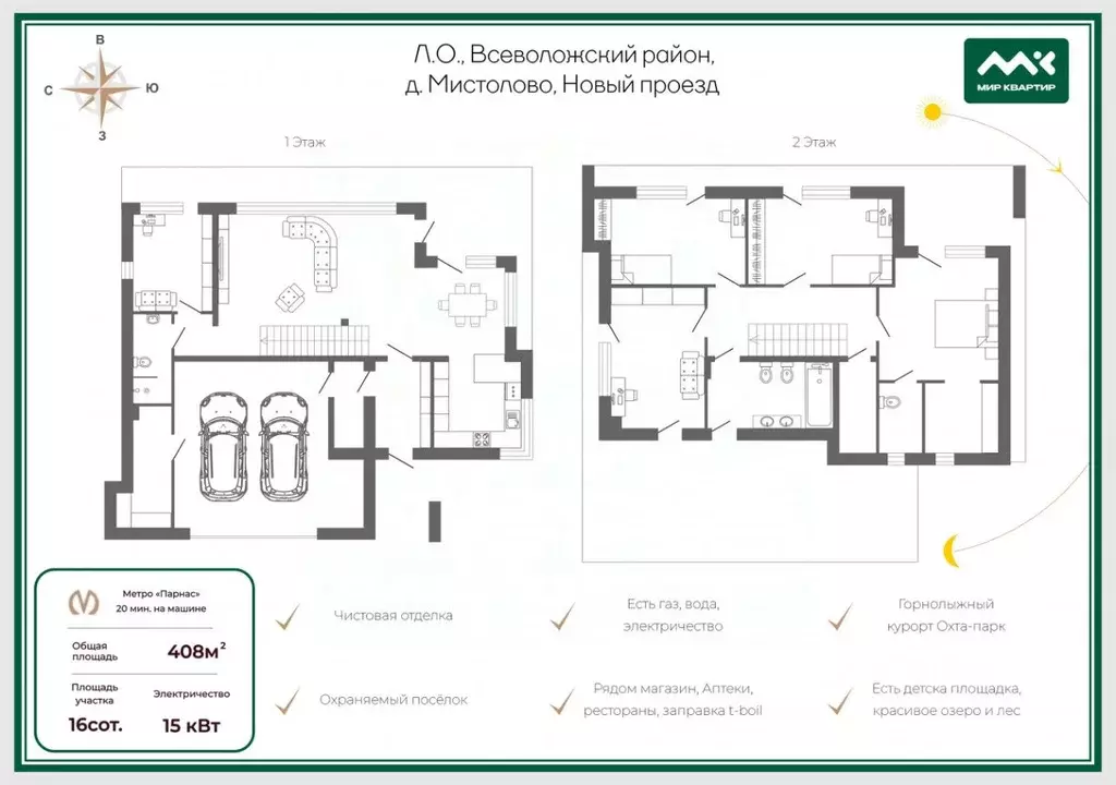 Дом в Ленинградская область, Всеволожский район, Бугровское городское ... - Фото 2