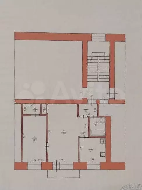 2-к. квартира, 45 м, 4/4 эт. - Фото 0