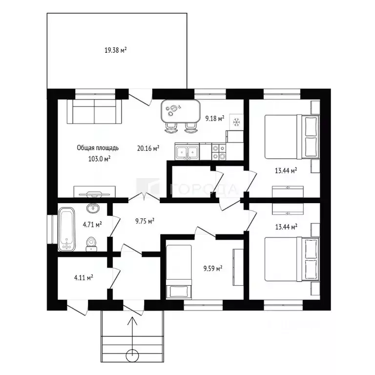 Дом в Новосибирская область, Новосибирский район, Каменский сельсовет, ... - Фото 2