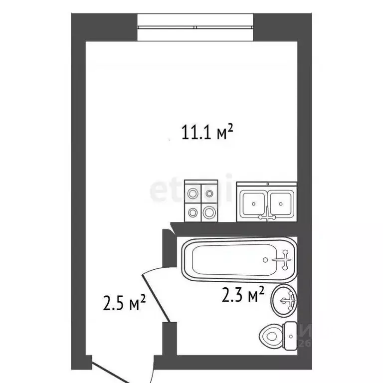 Студия Москва 3-я Хорошевская ул., 2С1 (15.8 м) - Фото 2