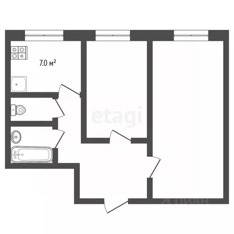2-к кв. Москва Дмитровское ш., 27К2 (43.6 м) - Фото 2
