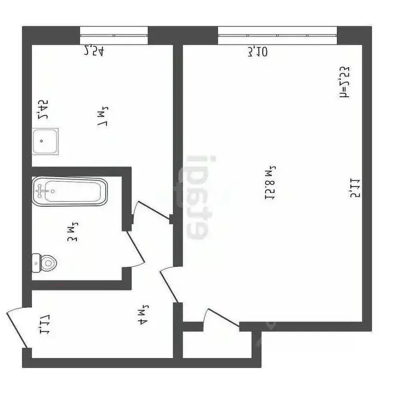 1-к кв. Кемеровская область, Юрга ул. Мира, 15 (30.5 м) - Фото 1