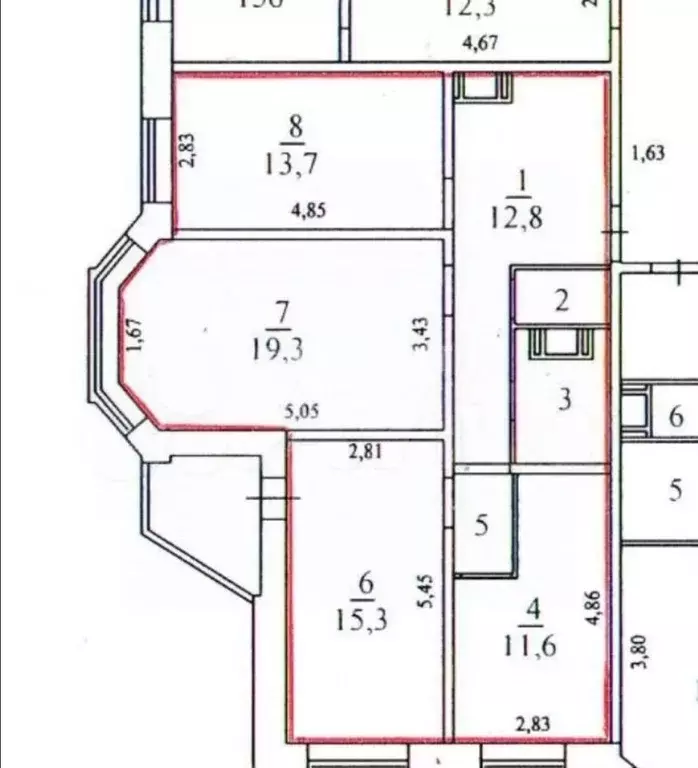 3-к кв. Воронежская область, Воронеж Острогожская ул., 168Р (79.8 м) - Фото 2