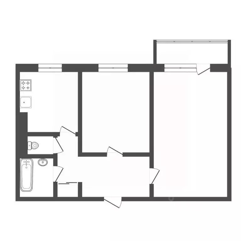 2-к кв. Амурская область, Тында Школьная ул., 17 (50.8 м) - Фото 2