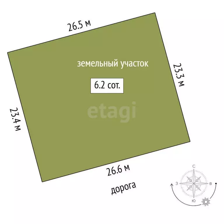 Участок в Тюмень (6.2 м) - Фото 0