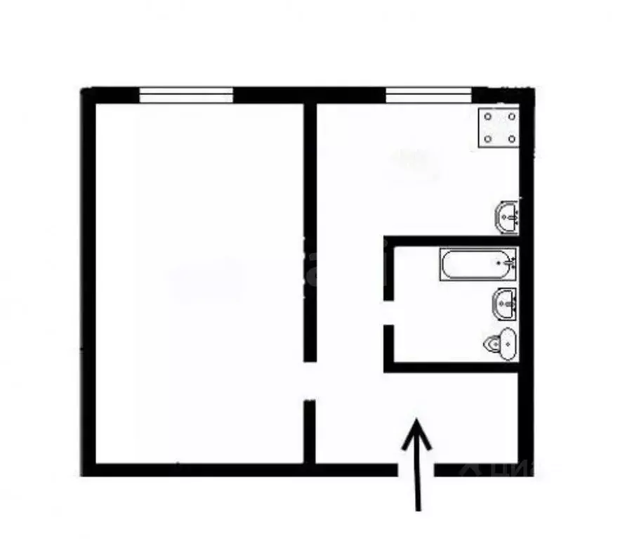 1-к кв. Курганская область, Курган Заозерный жилрайон, 8-й мкр, 5 ... - Фото 2