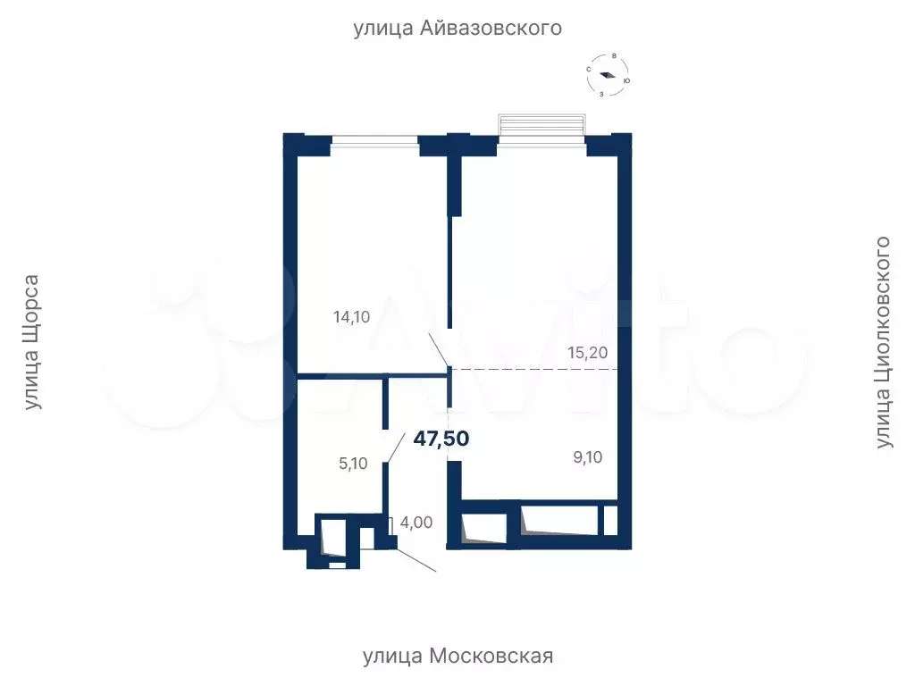 1-к. квартира, 47,5 м, 19/29 эт. - Фото 0
