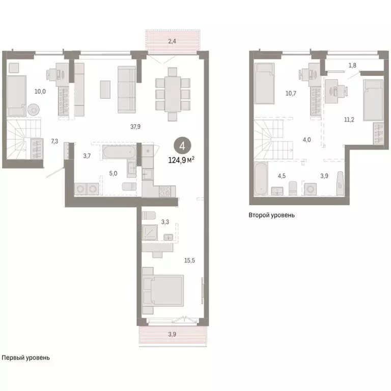 4-комнатная квартира: Новосибирск, Большевистская улица, 66 (124.93 м) - Фото 2