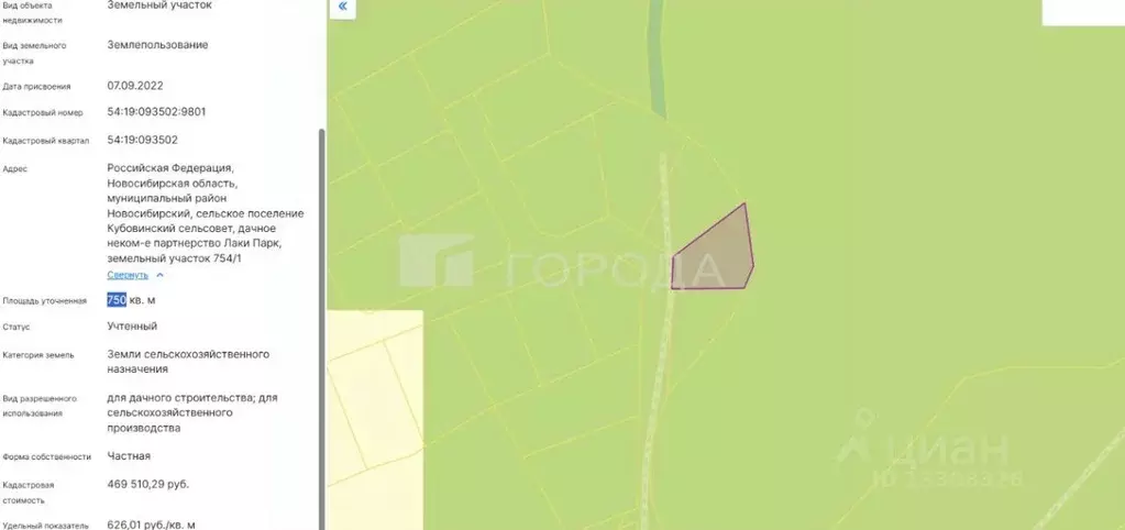 Участок в Новосибирская область, Новосибирский район, Кубовинский ... - Фото 2