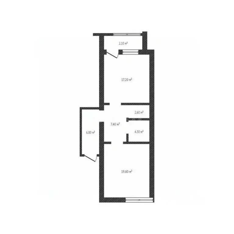 1-к кв. Брянская область, Брянск пер. Пилотов, 18 (58.0 м) - Фото 2