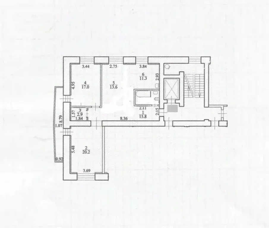 3-к кв. Амурская область, Благовещенск 2-й мкр, ул. Кантемирова, 6/4 ... - Фото 2