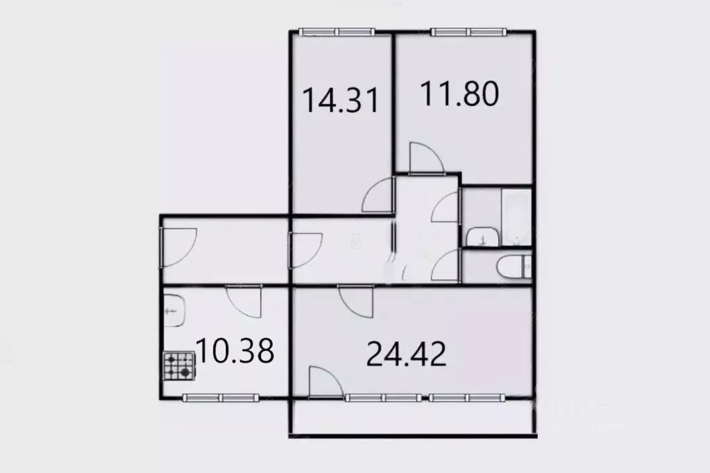 3-к кв. Свердловская область, Екатеринбург ул. Родонитовая, 36 (78.9 ... - Фото 2
