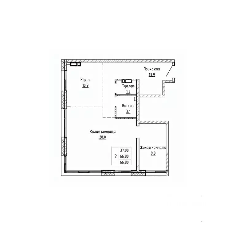 3-к кв. Приморский край, Владивосток Днепровская ул. (66.8 м) - Фото 1