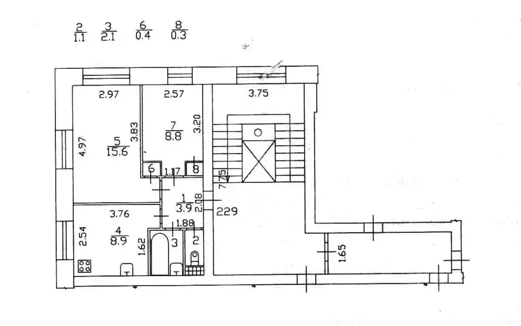 2-к кв. Санкт-Петербург ул. Пограничника Гарькавого, 34К1 (41.1 м) - Фото 2