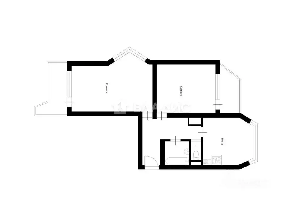 2-к кв. Московская область, Одинцово Можайское ш., 45а (64.0 м) - Фото 2