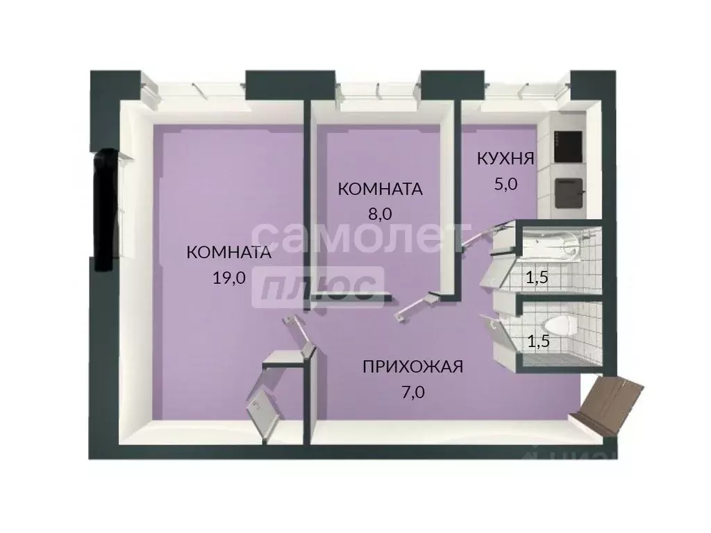 2-к кв. Московская область, Лобня ул. Иванищенко, 6 (42.2 м) - Фото 1