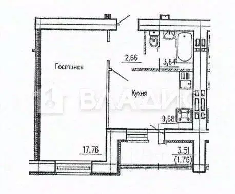 1-к кв. Пензенская область, Пензенский район, Засечный сельсовет, с. ... - Фото 2