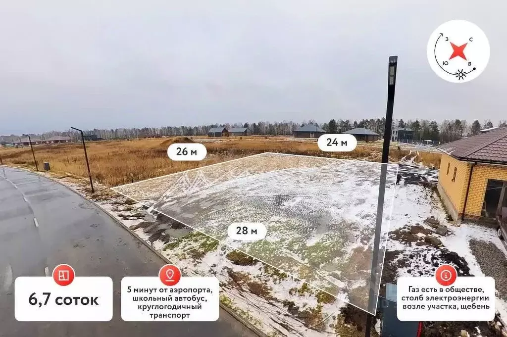 Участок в Тюменская область, Тюменский муниципальный округ, с. ... - Фото 1