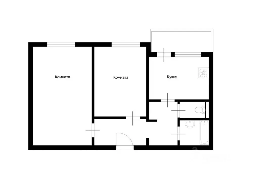 2-к кв. Москва Чертановская ул., 48К2 (56.0 м) - Фото 1