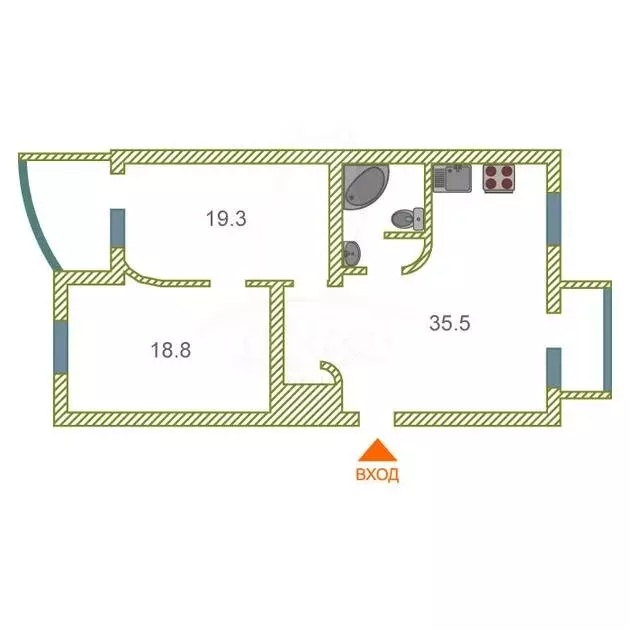 2-комнатная квартира: Тюмень, улица Шиллера, 46к2 (80.5 м) - Фото 1