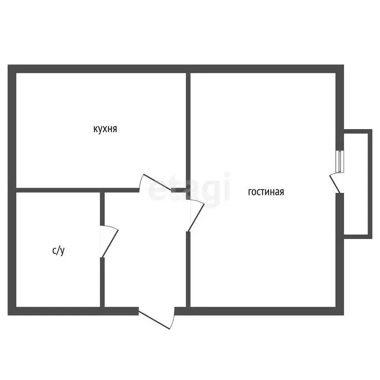 1-комнатная квартира: Троицк, улица 30 лет ВЛКСМ, 72 (36 м) - Фото 2